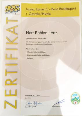 C-Trainerschein Fabian Lenz